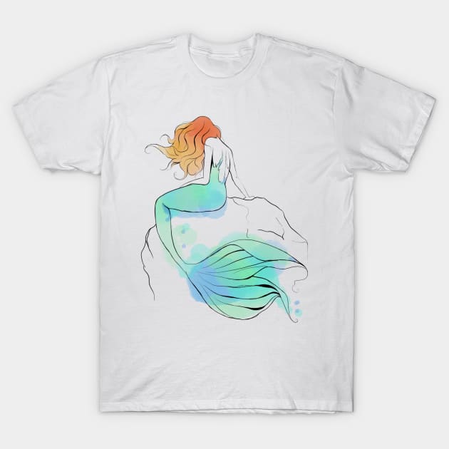 Mermaid in Dream T-Shirt by Ginny Heart Lab